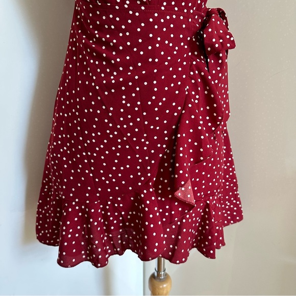 Princess Polly Caesura Mini Dress in Wine sz 4 - Picture 11 of 16
